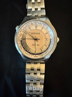 Thomas Earnshaw World Timer GMT Automatic ES-8292-55 Salmon Dial Box and Papers