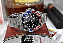 Time Warrior GMT Master Quartz Movement Stainless Steel Watch Water Resistant