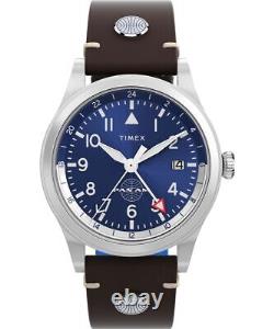 Timex Brown Mens Analogue Watch Waterbury Gmt X Pan Am TW2W97300