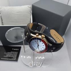 Timex GMT Silver Dial with Blue-Red Bezel Quartz Mens Mod. Watch TW2U99100