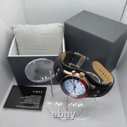 Timex GMT Silver Dial with Blue-Red Bezel Quartz Mens Mod. Watch TW2U99100