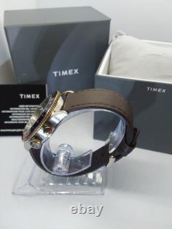 Timex GMT Silver Dial with Blue-Red Bezel Quartz Mens Watch TW2U99100