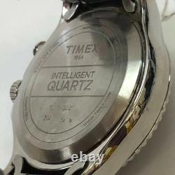 Timex Intelligent Quartz Allied Three GMT Silver Watch Used From Japan From Japa