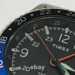 Timex Intelligent Quartz Allied Three GMT Silver Watch Used From Japan From Japa