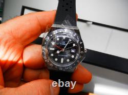 Timex Men's Watch Q GMT TW2V38200 Quartz Black Dial Synthetic Rubber Strap NEW