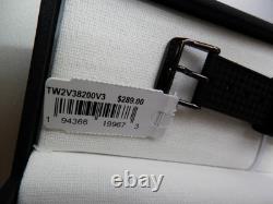 Timex Men's Watch Q GMT TW2V38200 Quartz Black Dial Synthetic Rubber Strap NEW