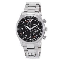 Timex Waterbury Chronograph GMT Quartz Black Dial Men's Watch TW2W47800