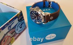 Timex Waterbury GMT x Pan Am 39mm Leather Strap Watch TW2W97300JR