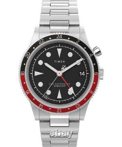 Timex Waterbury Traditional GMT 39mm Steel Men's Watch TW2W22700