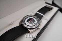 Timex World Time Reissue 39mm Leather Strap Black Dial Quartz Watch TW2V69500