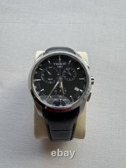 Tissot Couturier GMT Black Dial Black Leather Strap Watch T035.439.16.051.00