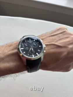 Tissot Couturier GMT Black Dial Black Leather Strap Watch T035.439.16.051.00