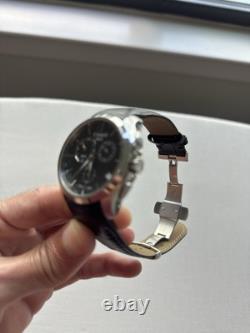 Tissot Couturier GMT Black Dial Black Leather Strap Watch T035.439.16.051.00