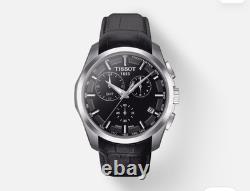 Tissot Couturier GMT Black Dial Black Leather Strap Watch T035.439.16.051.00