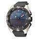 Tissot Men's T0914204604100 T-Touch Solar 45mm Blue Dial Leather Watch