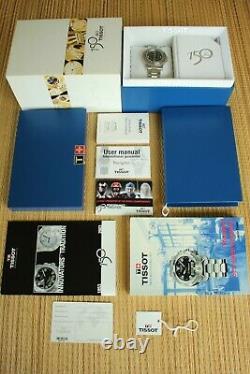 Tissot Navigator World Time Quartz Gmt Black Dial Deployment Bracelet + Box Set