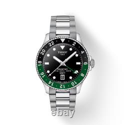 Tissot Seastar 1000 40 MM Quartz GMT Green Bezel Watch T120.852.11.051.00