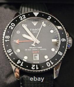 Tissot Seastar 1000 quartz gmt watch + Tissot Metal Watch Strap