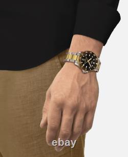 Tissot T1208522205100 Mens Seastar 1000 Root Beer GMT Watch New with Tags
