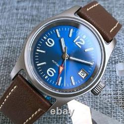 Titanium NH34A GMT Automatic Pilot Watch Men Blue 200m Waterproof Sapphire 36mm