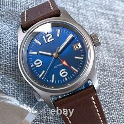 Titanium NH34A GMT Automatic Pilot Watch Men Blue 200m Waterproof Sapphire 36mm