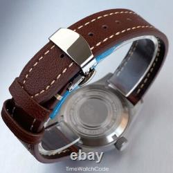 Titanium NH34A GMT Automatic Pilot Watch Men Blue 200m Waterproof Sapphire 36mm