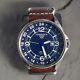 Torgoen Men's Watch Swiss GMT Edition- Sapphire Crystal, Blue Dial