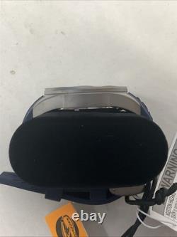 Torgoen T48 GMT ICE BLUE ION PLATED 44mm, Navy Silicone Strap NEW
