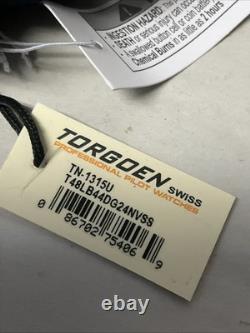 Torgoen T48 GMT ICE BLUE ION PLATED 44mm, Navy Silicone Strap NEW