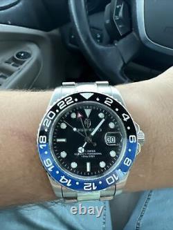 Torino Carrero Swiss GMT Subaquatic Blue & Black Batman Bezel Watch
