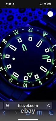 Tsovet SMT-DW42 GMT Hybrid Kinematic Automatic Blue Red Watch Limited Edition