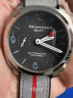 Two SEAKOSS $195 GMT AUTOMATIC, 45 MM, DATE, SAPPHIRE CRYSTAL