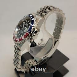 U22601 without tags SEIKO MOD PEPSI GMT SAPPHIRE CRYSTAL AUTOMATIC NH34 G2U