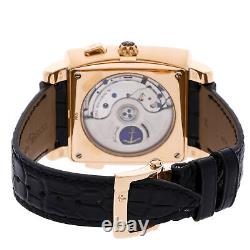 Ulysse Nardin Quadrato GMT Perpetual Auto Rose Gold Mens Strap Watch 326-90/92