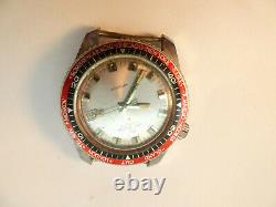 Unichron World Time Diver Gmt Compressor Ut37 17 Jewel Vintage Watch For Repair