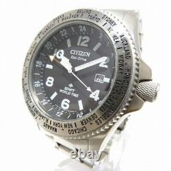 -Used-Citizen Watch Promaster Eco Drive LAND Series GMT BJ7100-82E Men's Silver