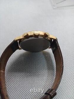 VTG Wittnauer QWR Moonphase Watch Men 37mm World Time Presentation Mobil Oil