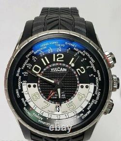 VULCAIN AVIATOR Cricket Alarm GMT World Timer EXTREME 44MM Watch BOX & PAPERS