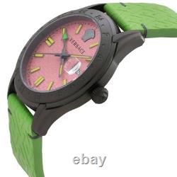 Versace Greca Time GMT Quartz Pink Dial Men's Watch VE7C00323