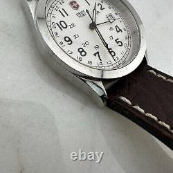 Victorinox SWISS ARMY Men INFANTRY DUAL TIME 4 HANDER GMTCream DlBrown Leather