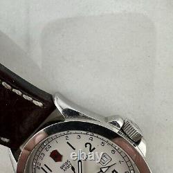Victorinox SWISS ARMY Men INFANTRY DUAL TIME 4 HANDER GMTCream DlBrown Leather