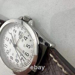 Victorinox SWISS ARMY Men INFANTRY DUAL TIME 4 HANDER GMTCream DlBrown Leather