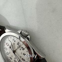 Victorinox SWISS ARMY Men INFANTRY DUAL TIME 4 HANDER GMTCream DlBrown Leather