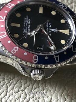 Vintage 1960 Rolex reference 1675/0 GMT On Oyster Bracelet. Very Rare Watch