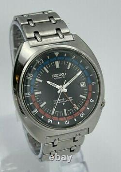 Vintage 1970 Men's SEIKO Navigator Timer Automatic GMT Watch, Serviced 6117-6410