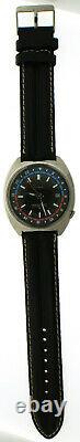 Vintage 1970s Seiko Navigator Timer GMT Watch 6117-6410 Pilot Date Automatic