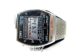 Vintage 1980s Timex M451 GMT Chronograph Alarm Digital Watch World Time with Case