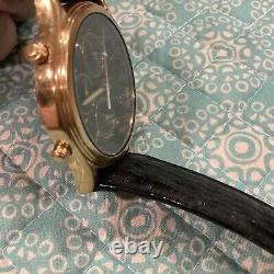 Vintage 1990 SEIKO GMT World Timer Mens Quartz Watch Gold Alarm Date Chrono