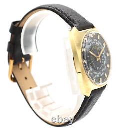 Vintage 34mm Paul Garnier World Time GMT Disk Men's Mechanical Wristwatch NOS