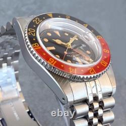 Vintage 38mm 200M Dive NH34 GMT Automatic Watch Men Sapphire Steel Bracelet 2024